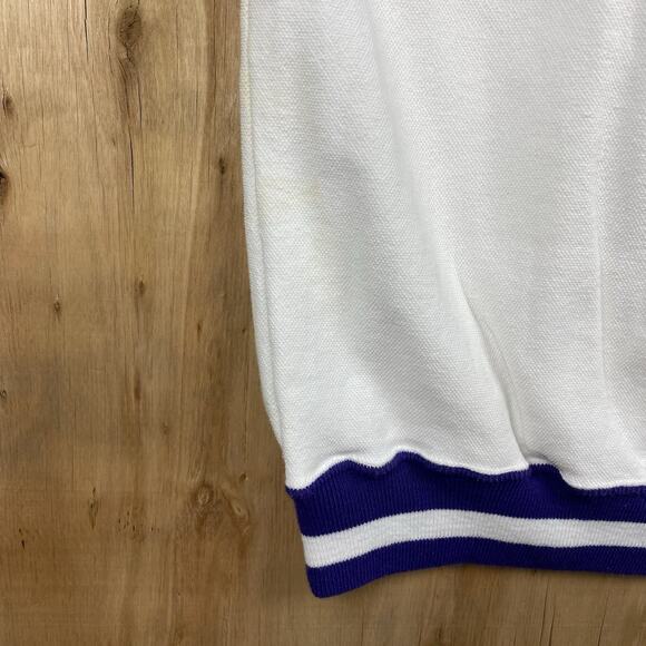 Vintage 90s LA Loving GOLF Sweatshirt XL White Purple USA Made Embroidered - Picture 7 of 12